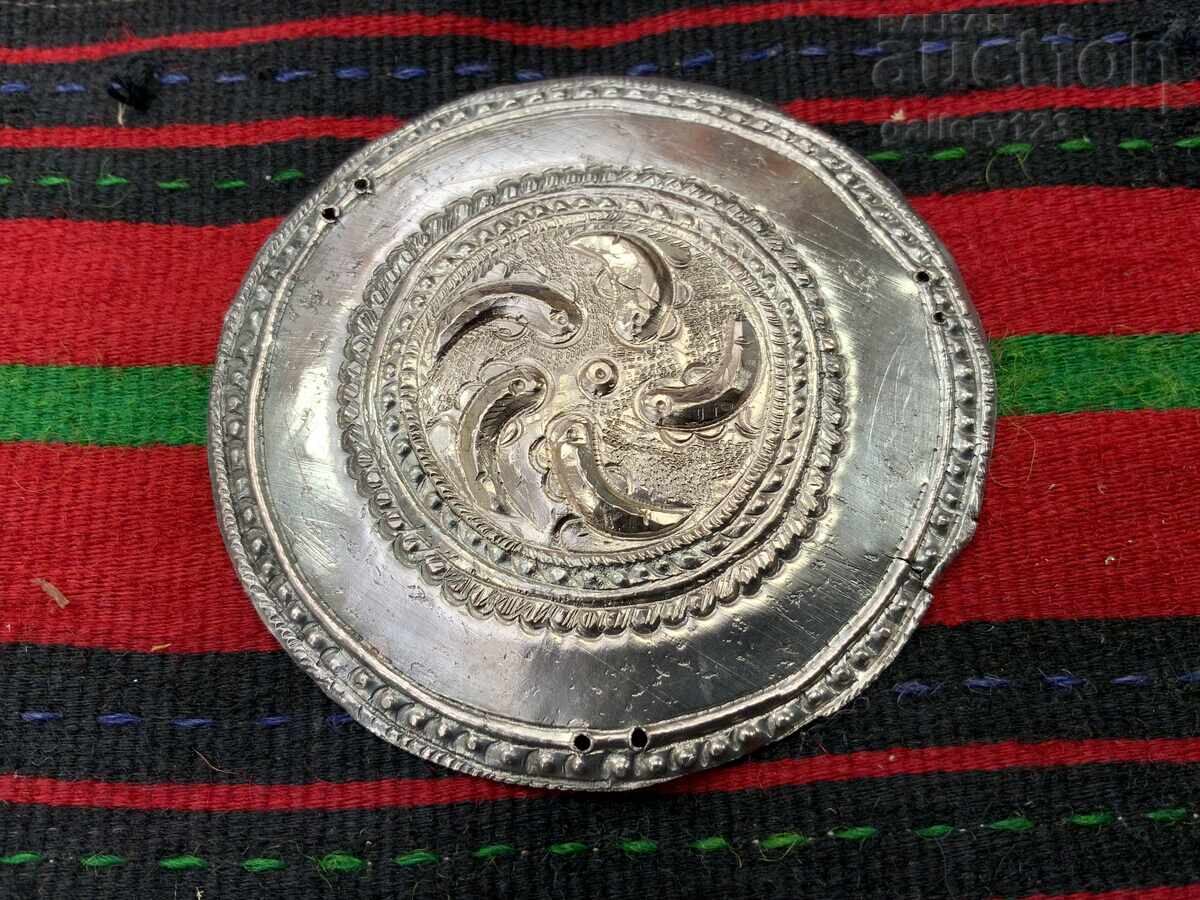 Interesting Revival-era head covering, silver, stamped, forged Interesting Revival-era head covering, silver, stamped, forged