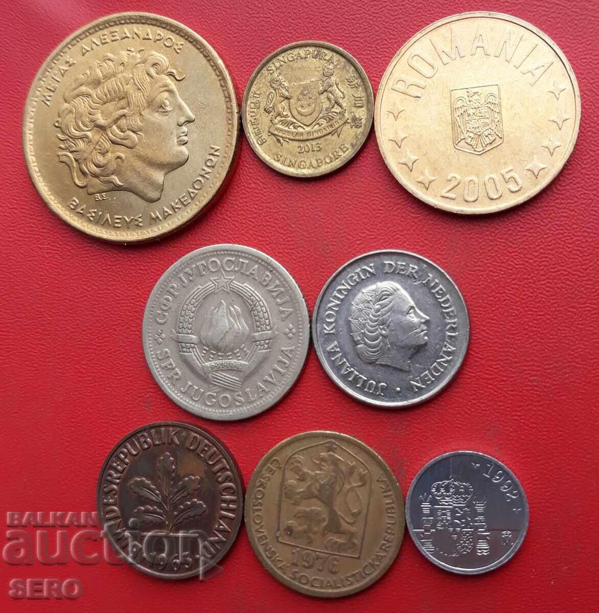 Lot mixt de 8 monede cu preț 1.01 BGN | € 0.52