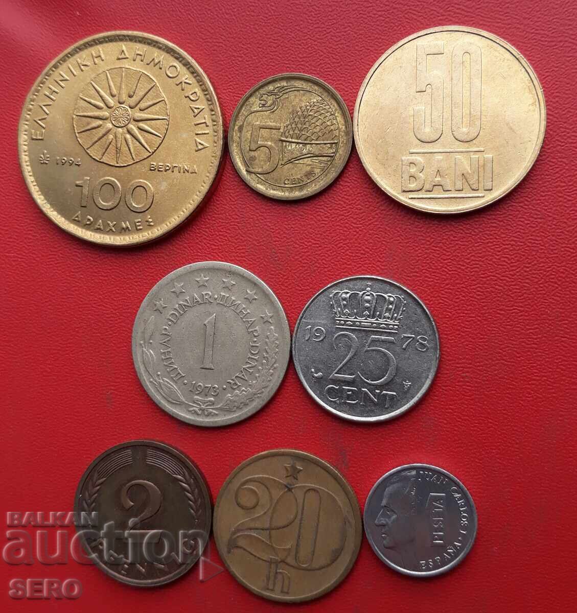 Lot mixt de 8 monede