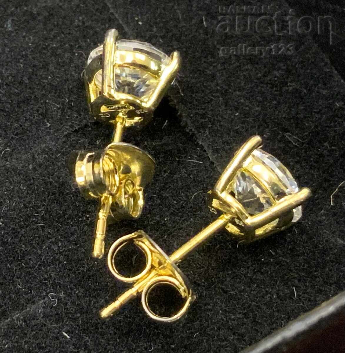Auction Silver Niva Earrings Gold Plated 925 Auction Silver Niva Earrings Gold Plated 925