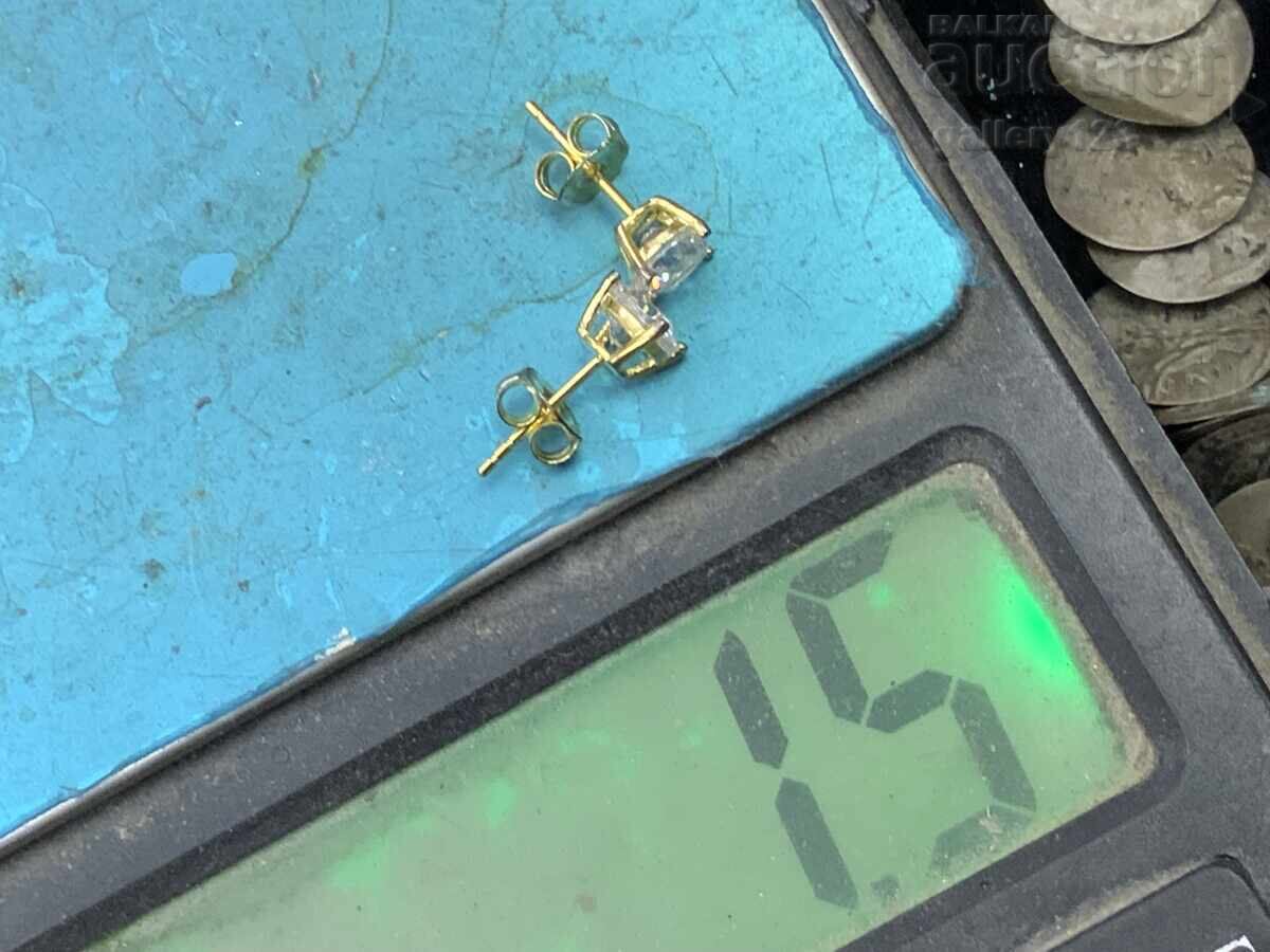 Silver Niva Earrings Gold Plated 925 - 6 Silver Niva Earrings Gold Plated 925 - 6