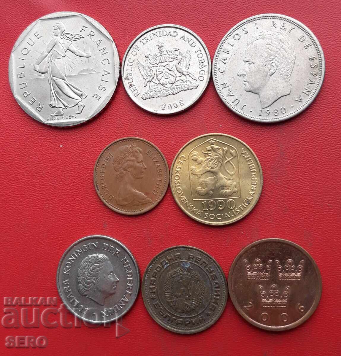 Mixed lot of 8 coins with price 1.01 BGN | € 0.52 Mixed lot of 8 coins with price 1.01 BGN | € 0.52