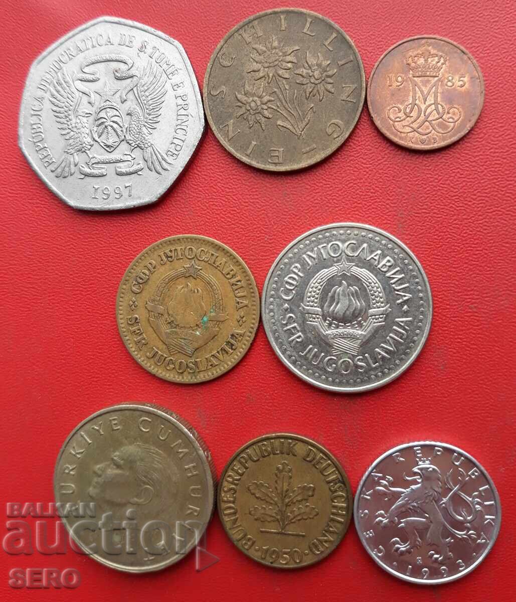 Mixed lot of 8 coins with price 1.01 BGN | € 0.52 Mixed lot of 8 coins with price 1.01 BGN | € 0.52