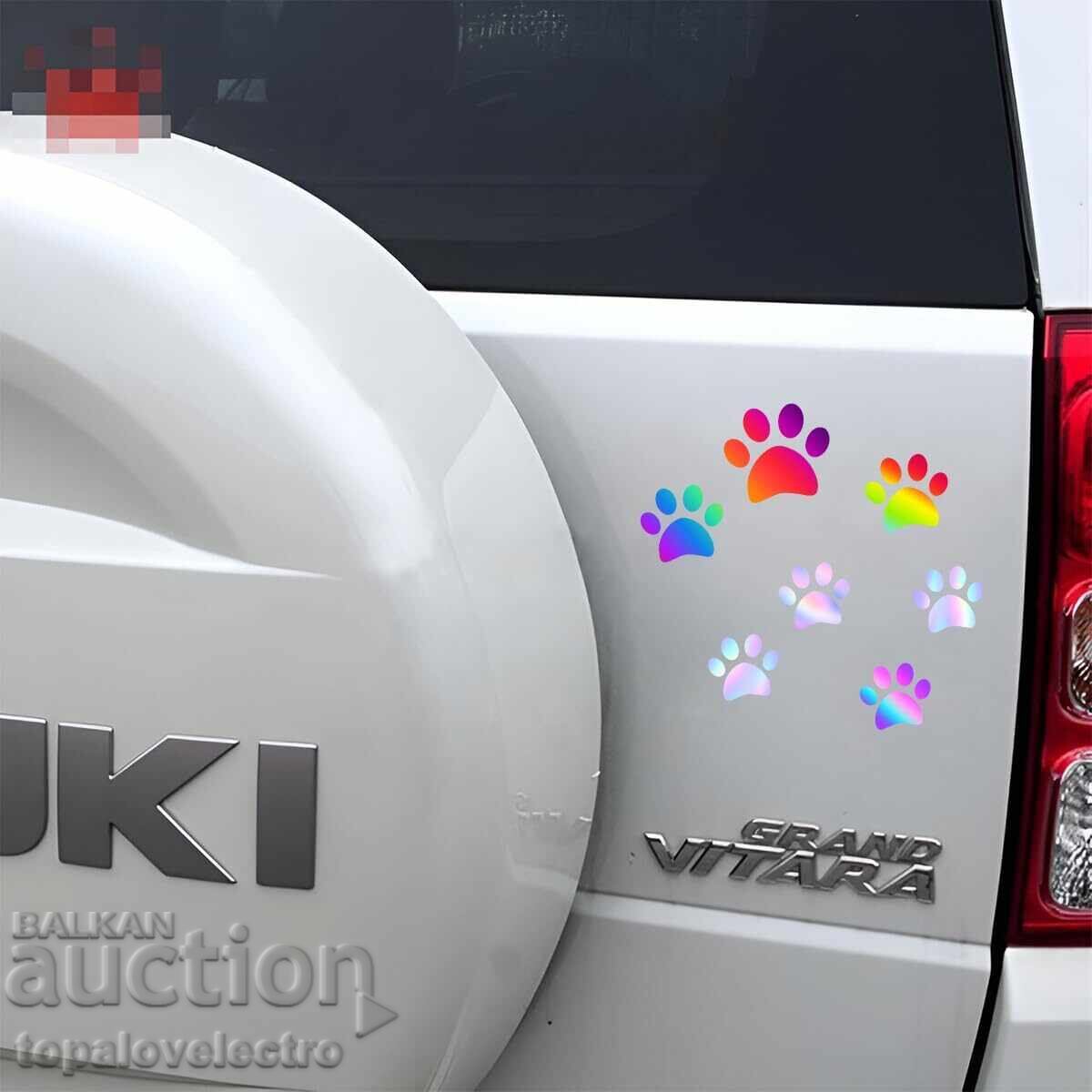 Auction  NEW! Laser reflective stickers with animal and decorative designs