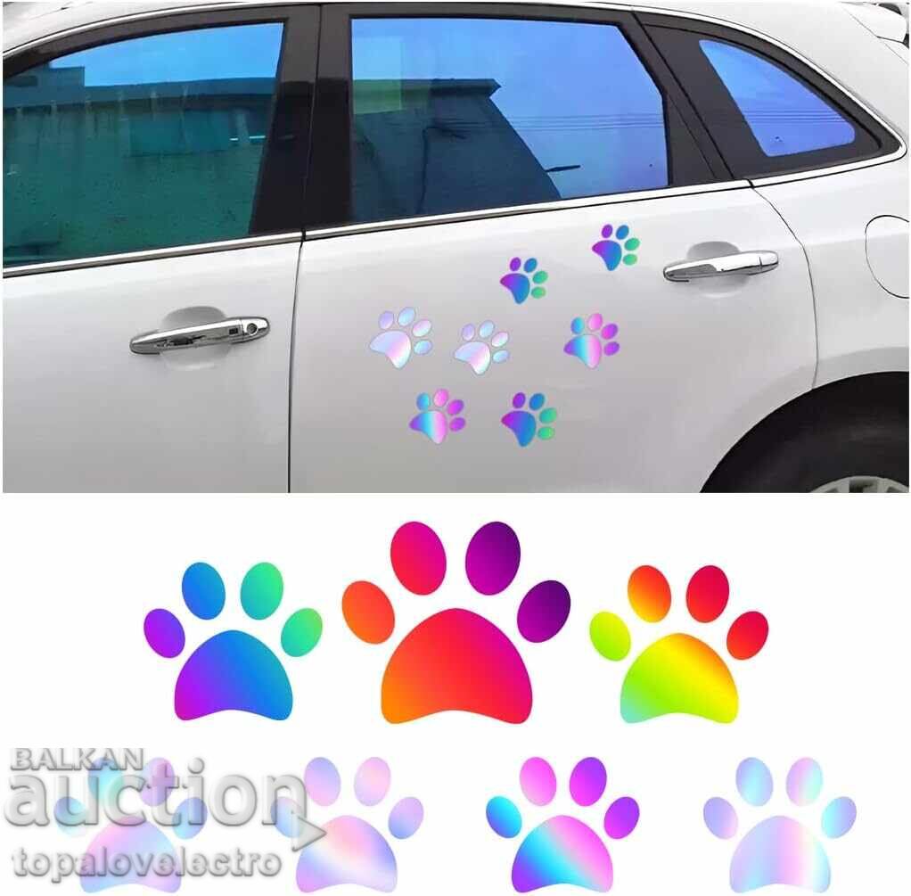 NEW! Laser reflective stickers with animal and decorative designs