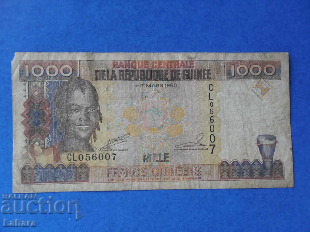 1000 Francs 1998 Guinea 1000 Francs 1998 Guinea