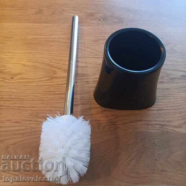 NEW! Toilet brush with stand - black, polypropylene with price 4.00 BGN | € 2.05