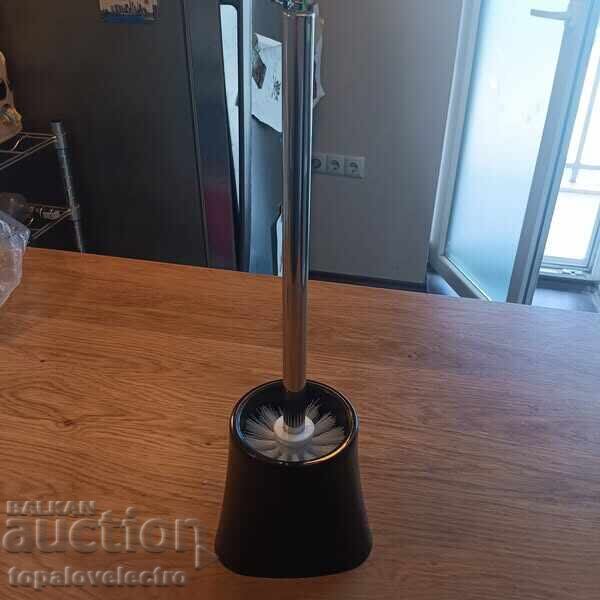Delivery of NEW! Toilet brush with stand - black, polypropylene