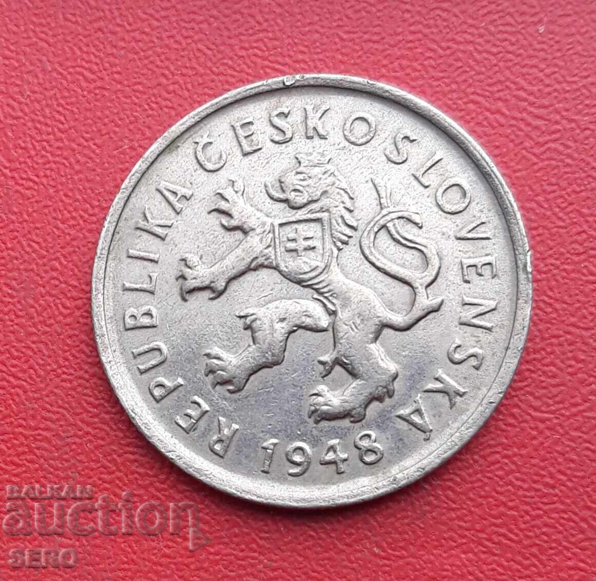 Czechoslovakia - 2 Koruny 1948 with price 0.71 BGN | € 0.36 Czechoslovakia - 2 Koruny 1948 with price 0.71 BGN | € 0.36