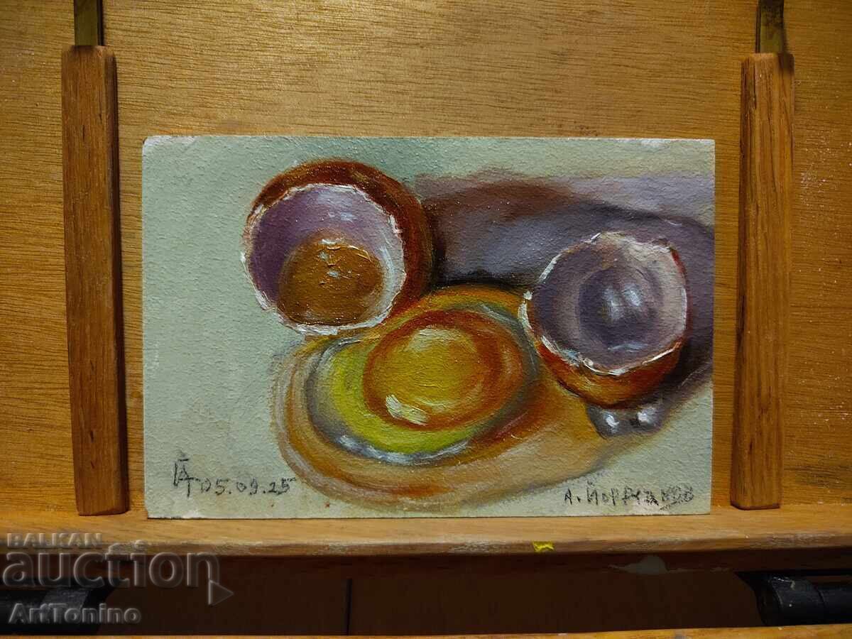 Oil painting - Still life - Egg - Anton Yordanov with price 19.90 BGN | € 10.17