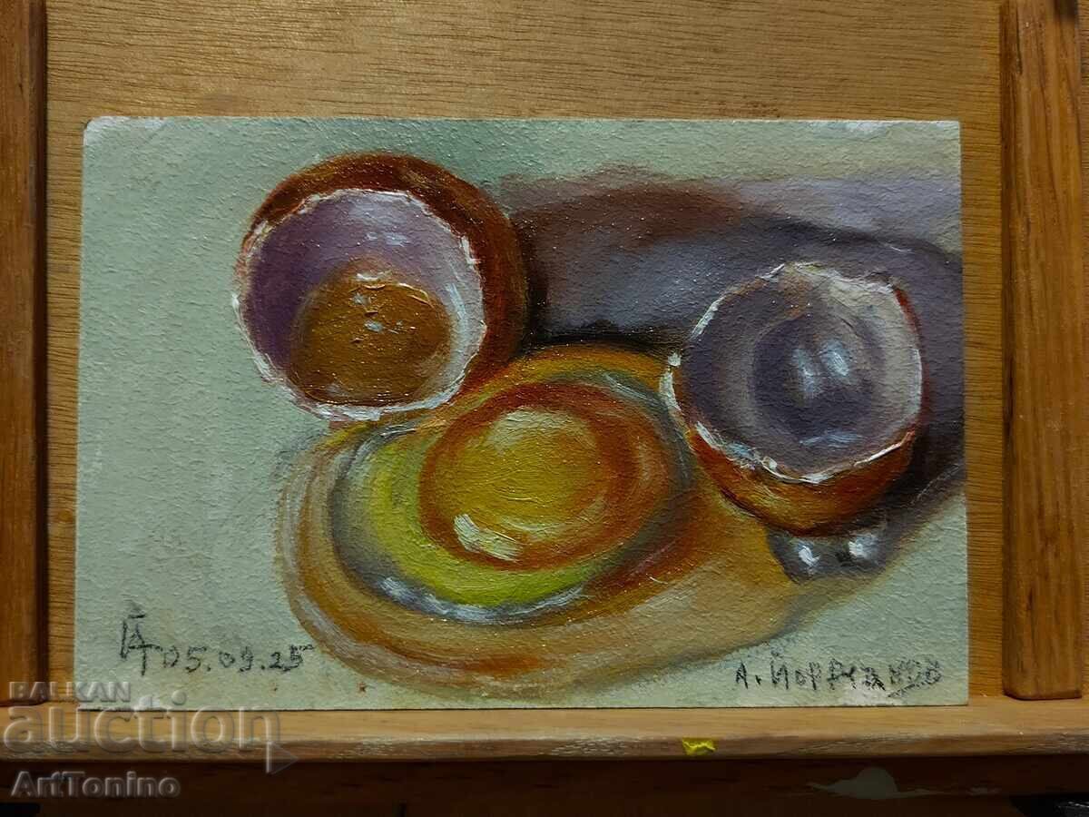 Auction  Oil painting - Still life - Egg - Anton Yordanov