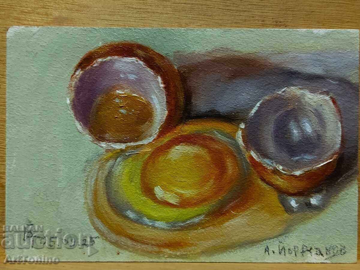 Oil painting - Still life - Egg - Anton Yordanov