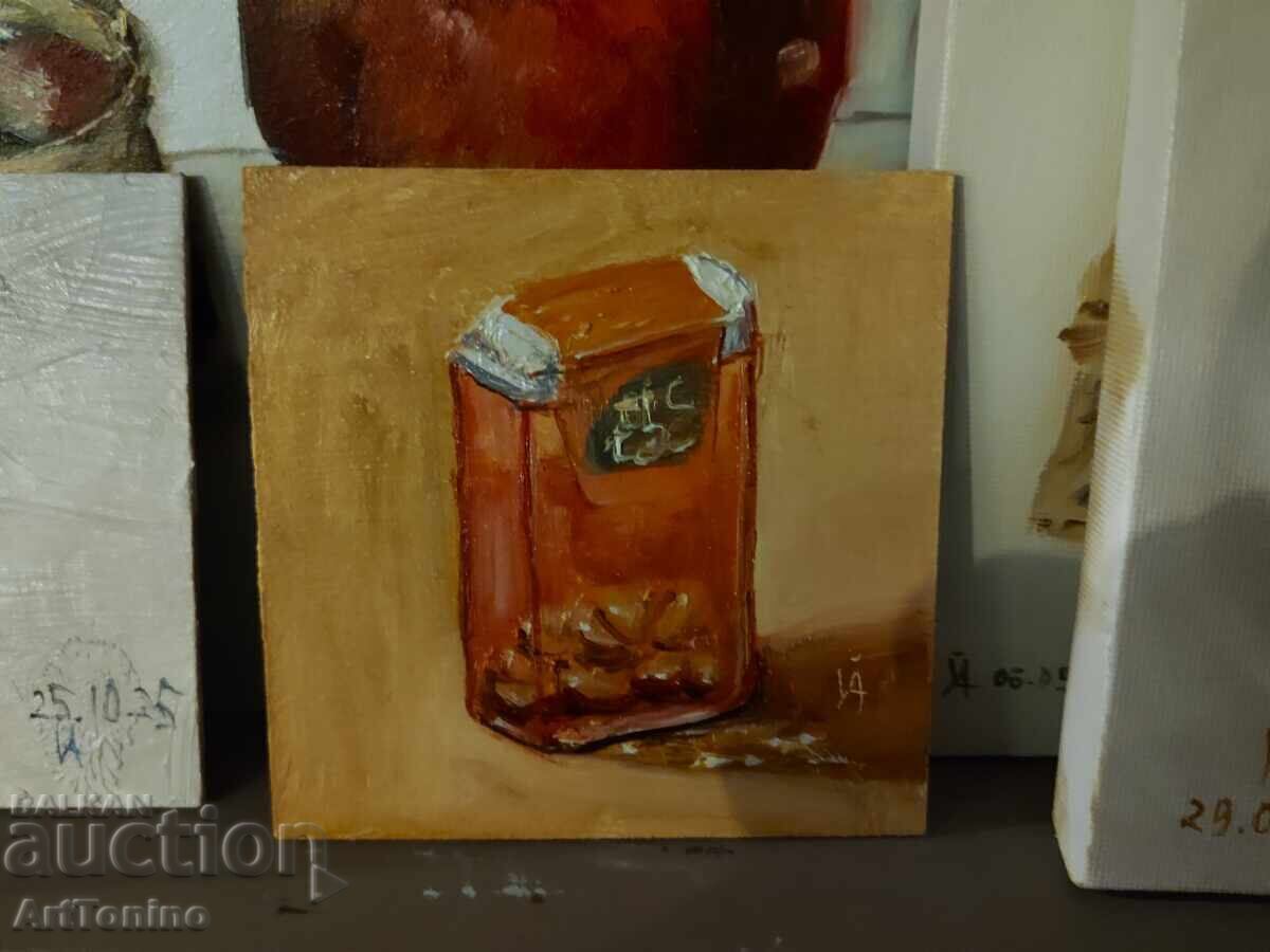 Delivery of Oil painting - Still life - Tic Tac candy box - A. Yordanov