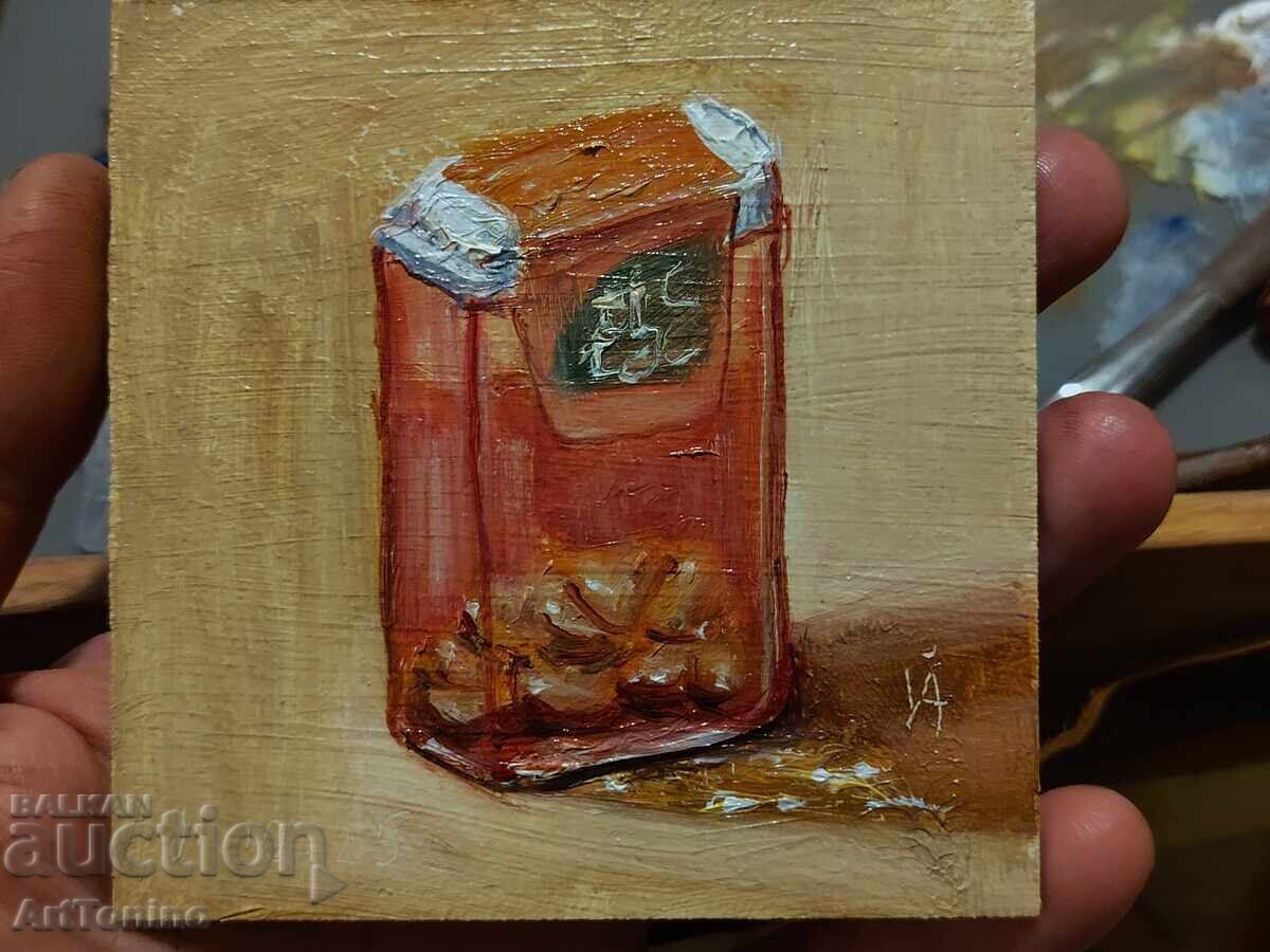 Oil painting - Still life - Tic Tac candy box - A. Yordanov - 5
