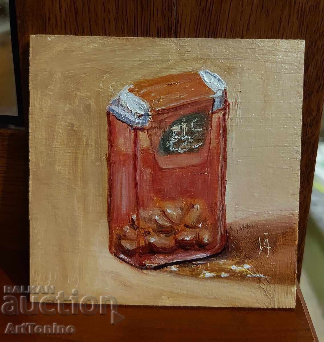 Oil painting - Still life - Tic Tac candy box - A. Yordanov
