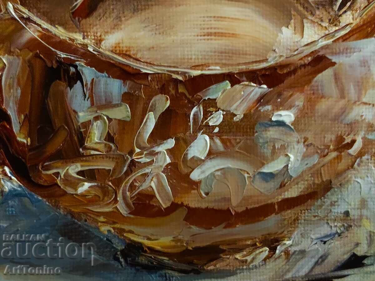 Auction  Oil painting - Still life - Lemon with Japanese bowl - A. Yordanov