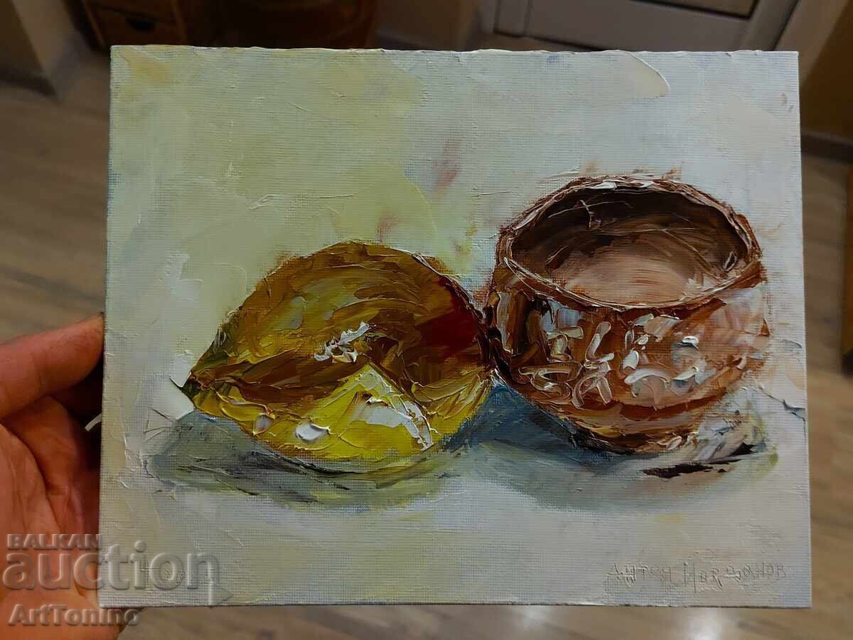 Oil painting - Still life - Lemon with Japanese bowl - A. Yordanov - 5