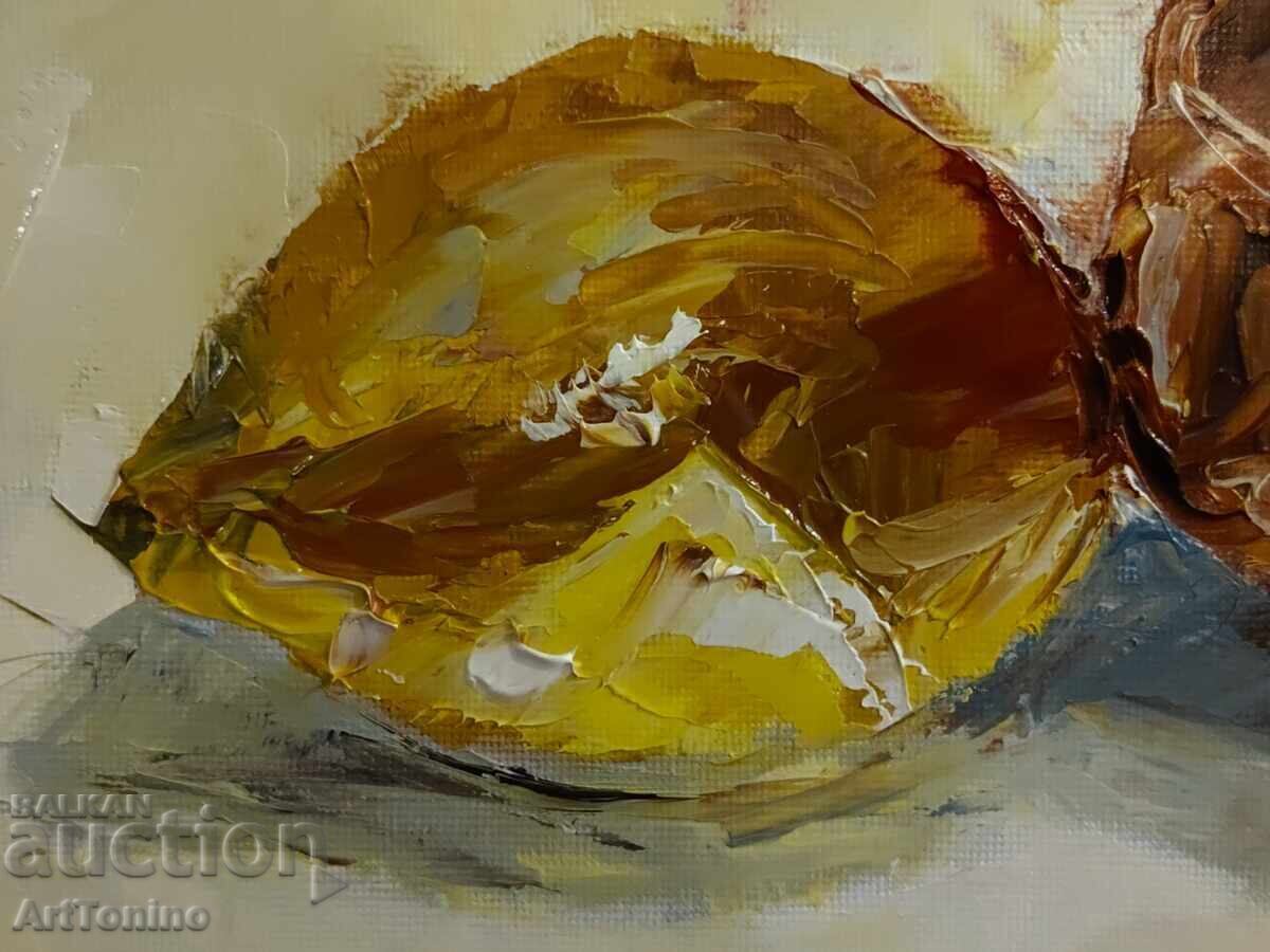 Oil painting - Still life - Lemon with Japanese bowl - A. Yordanov - 6