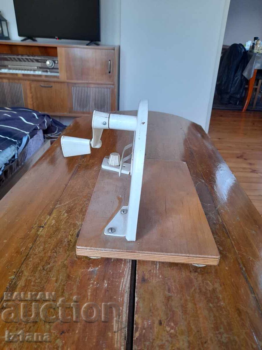 Old device for cutting bread, sausages, slicer with price 45.00 BGN | € 23.01