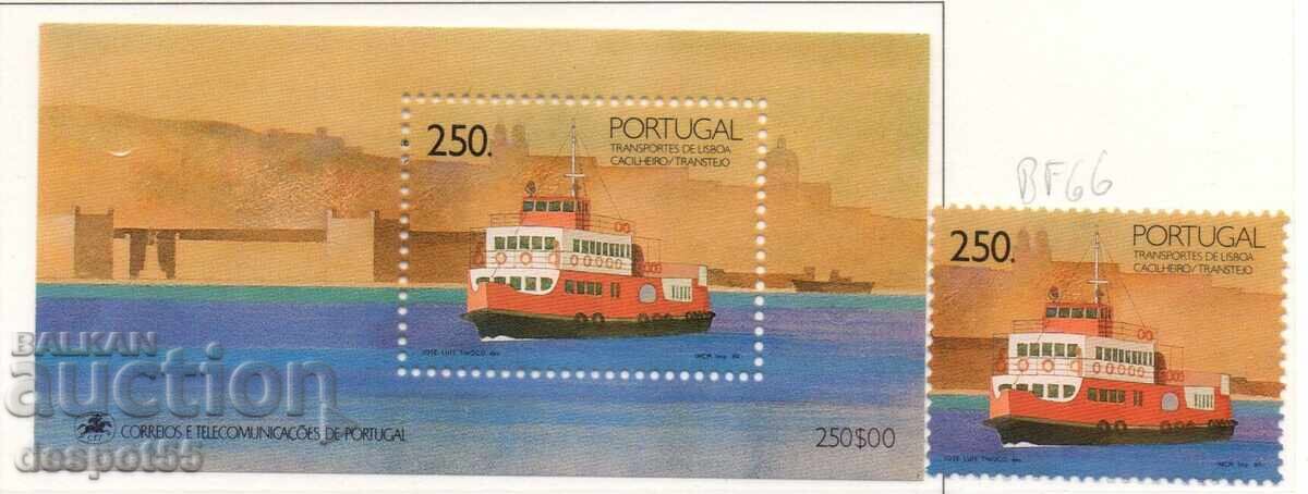 1989. Португалия. Транспорт в Лисабон. Блок +. 1989. Португалия. Транспорт в Лисабон. Блок +.