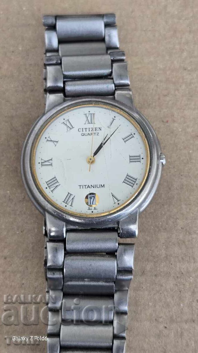 CITIZEN QUARTZ JAPONIA TITANIUM RAR NU ȘTIU DACĂ FUNCȚIONEAZĂ BZC cu preț 16.00 BGN | € 8.18