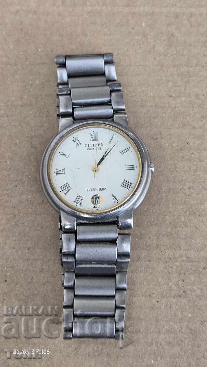 CITIZEN QUARTZ JAPONIA TITANIUM RAR NU ȘTIU DACĂ FUNCȚIONEAZĂ BZC