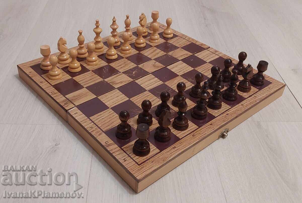 Chess and backgammon figures wooden new 38cm - 6