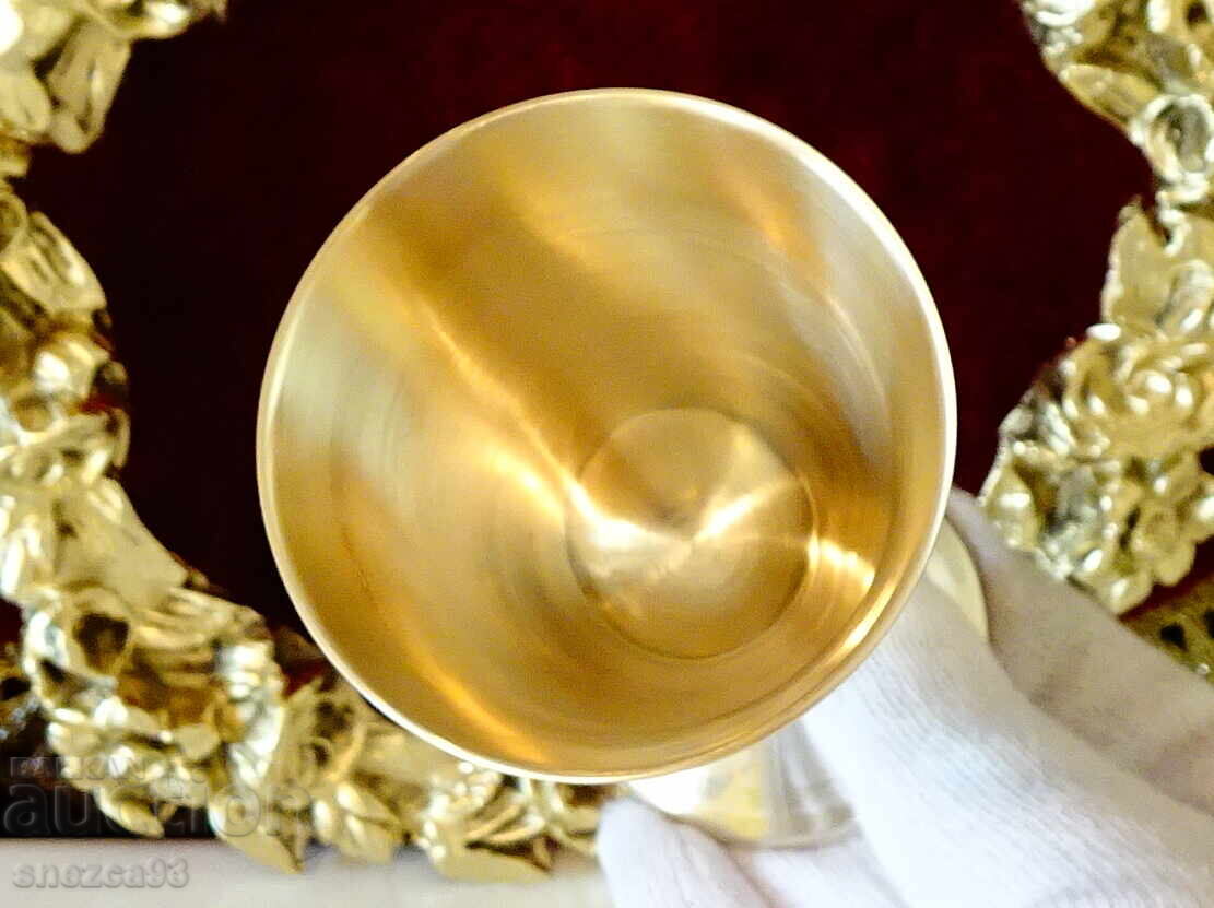 Παράδοση Χάλκινο φλιτζάνι ρακί με υπέροχο μπαρόκ ανάγλυφο