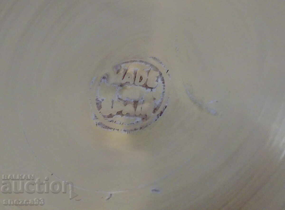 Bronze wine glasses 140 ml, embossed grapes, gilding - 7