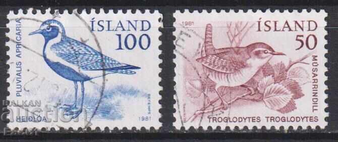 Cancelled stamps Fauna Birds 1981 from Iceland Cancelled stamps Fauna Birds 1981 from Iceland