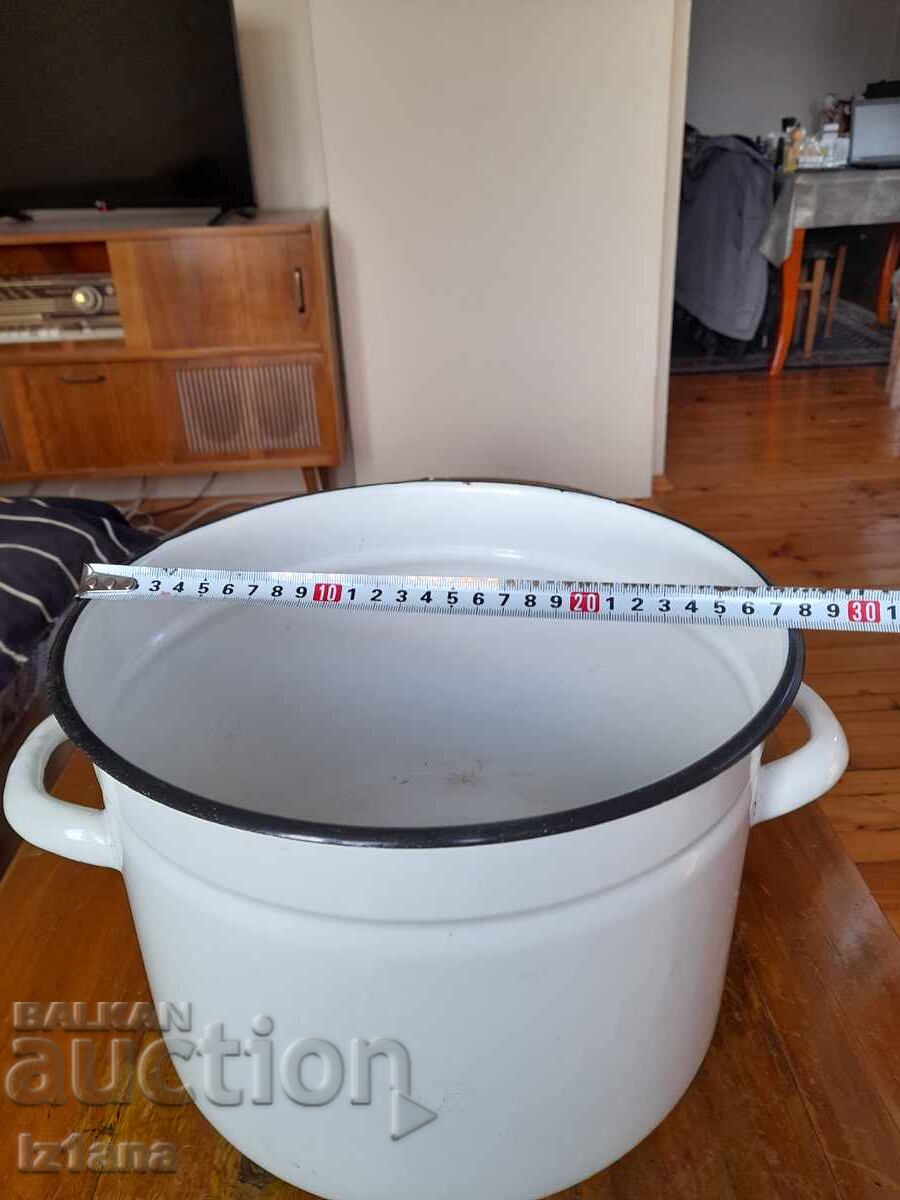 Παλιά γλάστρα από σμάλτο - 5