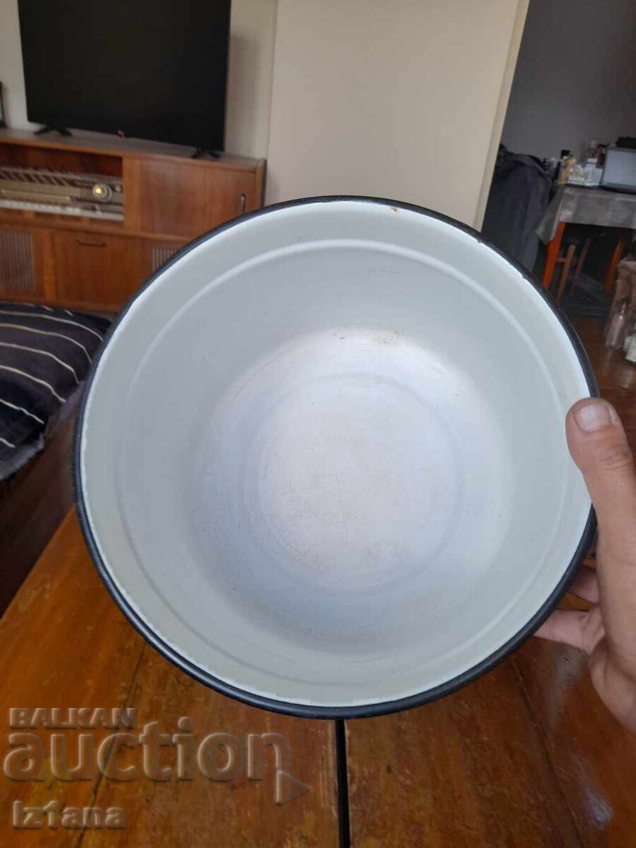 Παλιά γλάστρα από σμάλτο - 6