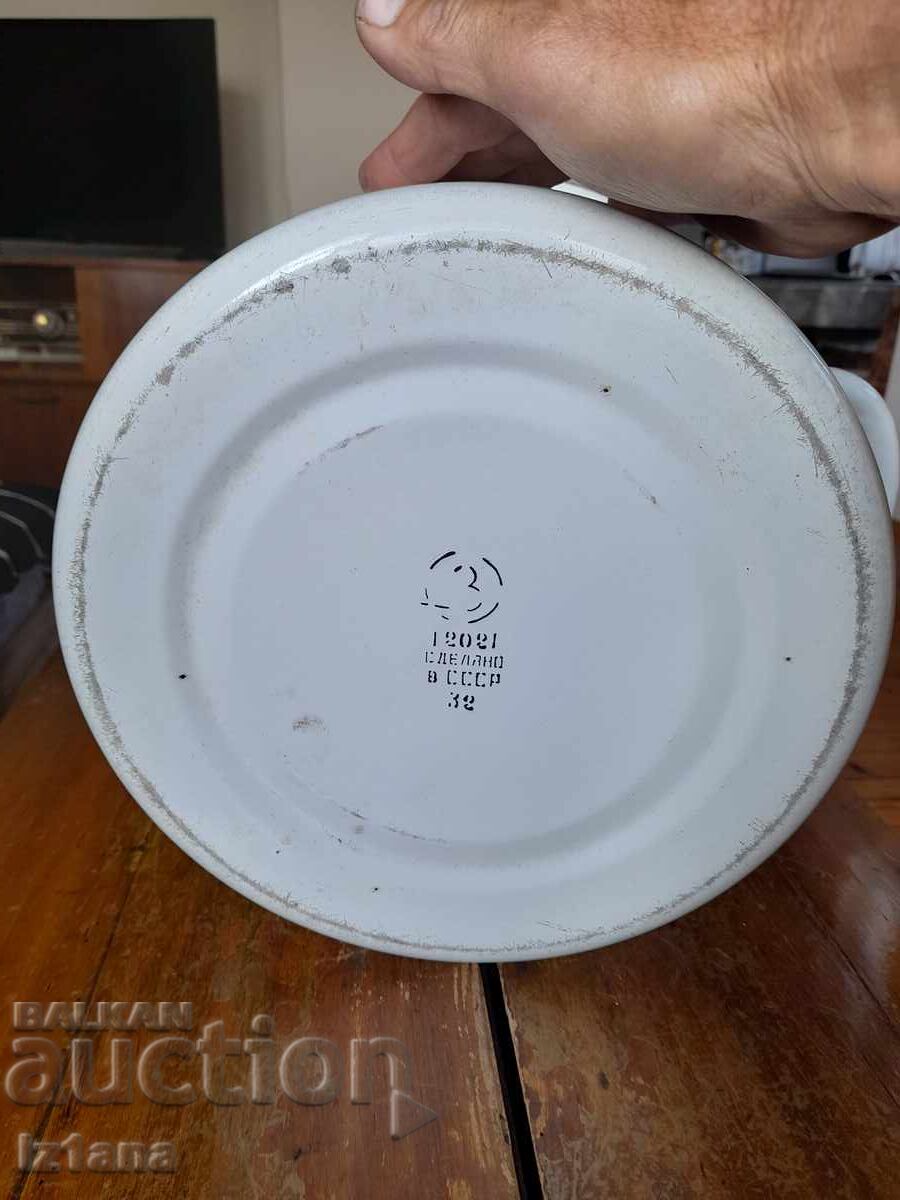 Παλιά γλάστρα από σμάλτο - 7