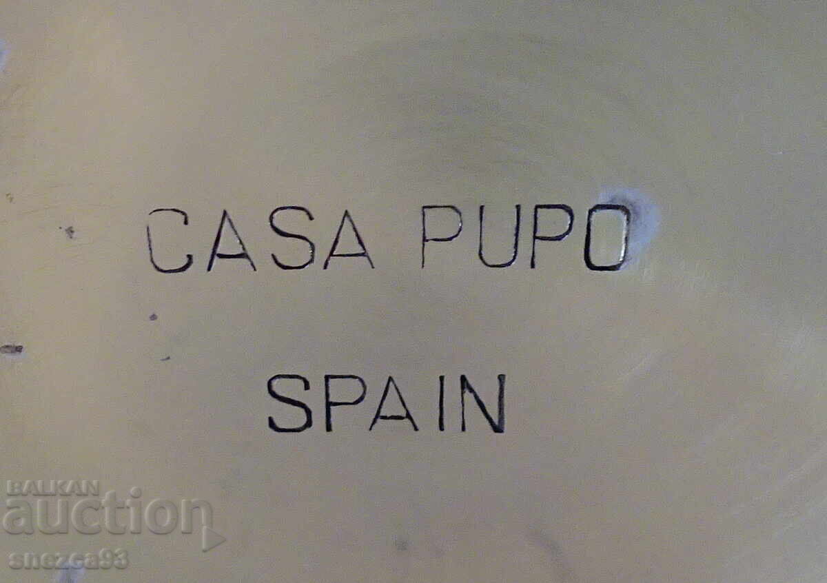 Bronze wine cup 250 ml, vines, grapes, gilding - 6