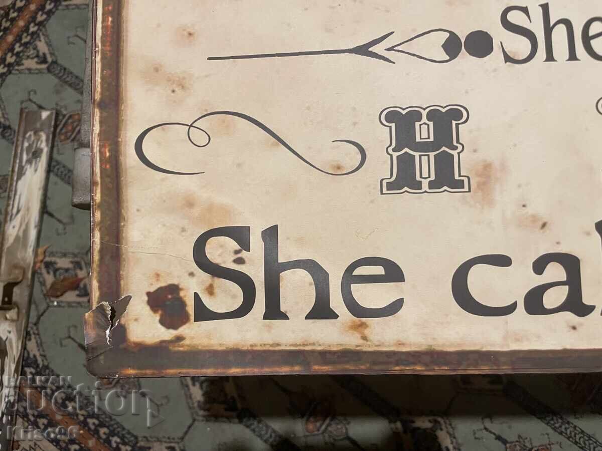 Μεγάλη διακοσμητική μεταλλική πινακίδα με τιμή 16.00 BGN | € 8.18