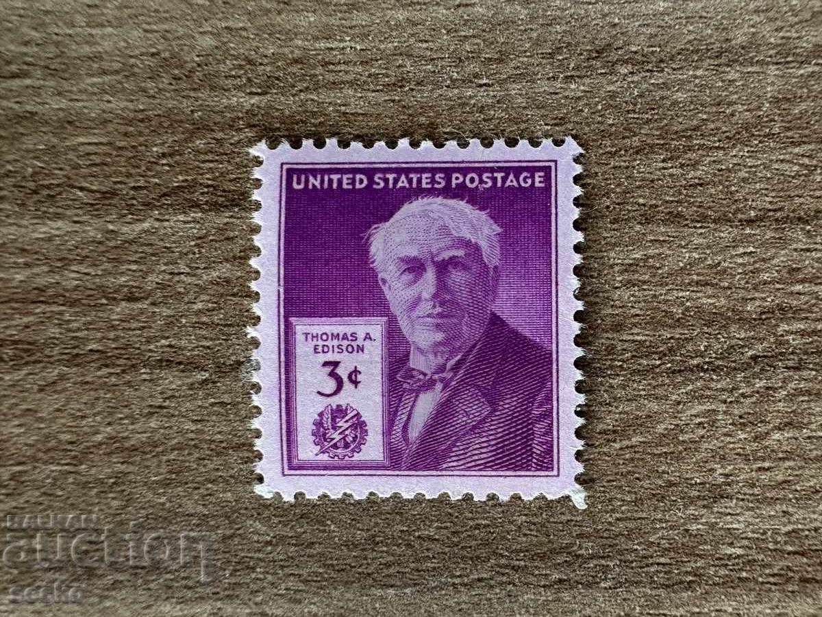 USA - 100th Anniversary of the Birth of Thomas A. Edison (1947) MNH USA - 100th Anniversary of the Birth of Thomas A. Edison (1947) MNH