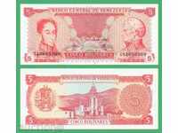 (¯`'•.¸   ВЕНЕЦУЕЛА  5 боливара 1989  UNC   ¸.•'´¯)