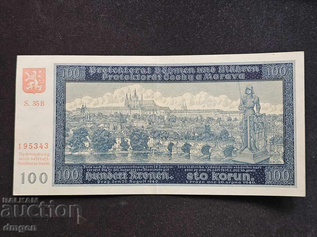 100 κορώνες Βοημίας και Μοραβίας 1940