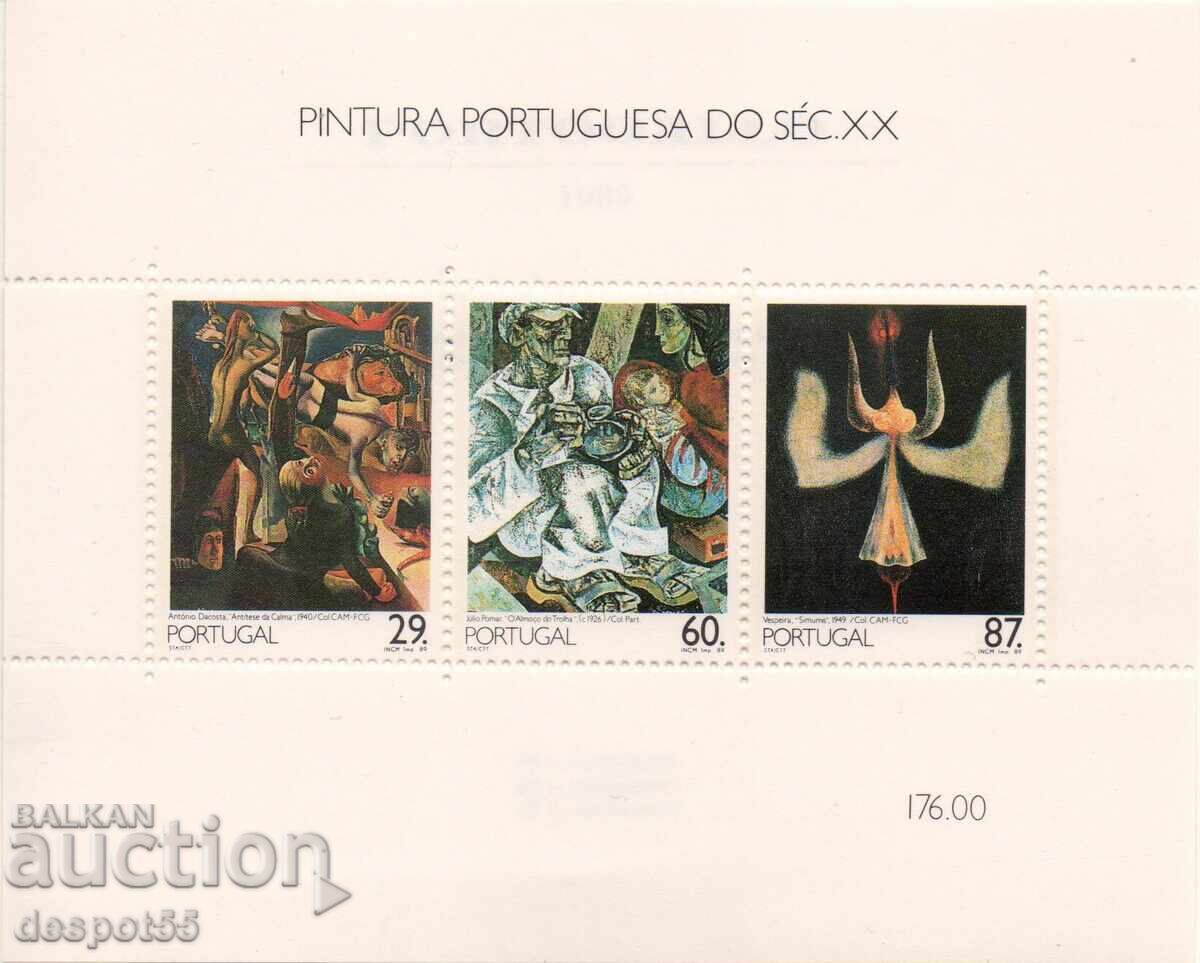 1989. Πορτογαλία. Πίνακες του 20ου αιώνα. Μπλοκ 1989. Πορτογαλία. Πίνακες του 20ου αιώνα. Μπλοκ