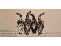 Metal decoration - kittens, 30cm/26cm