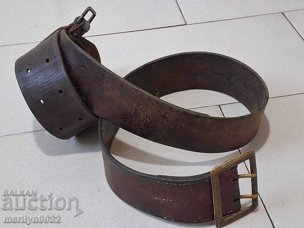 Παράδοση Δερμάτινη ζώνη μάχης αξιωματικού WW2 Παράδοση Δερμάτινη ζώνη μάχης αξιωματικού WW2