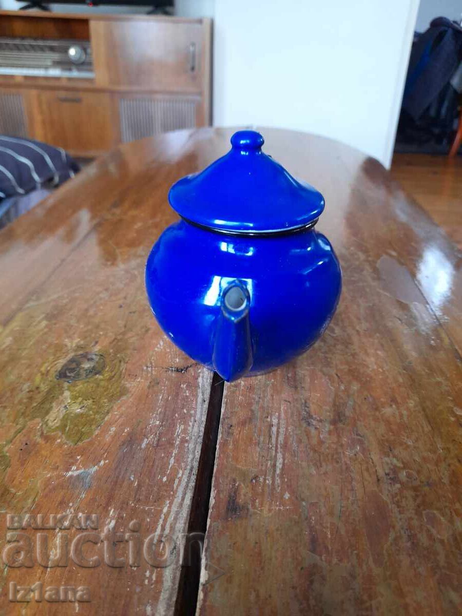 Old enamel teapot with price 37.00 BGN | € 18.92 Old enamel teapot with price 37.00 BGN | € 18.92
