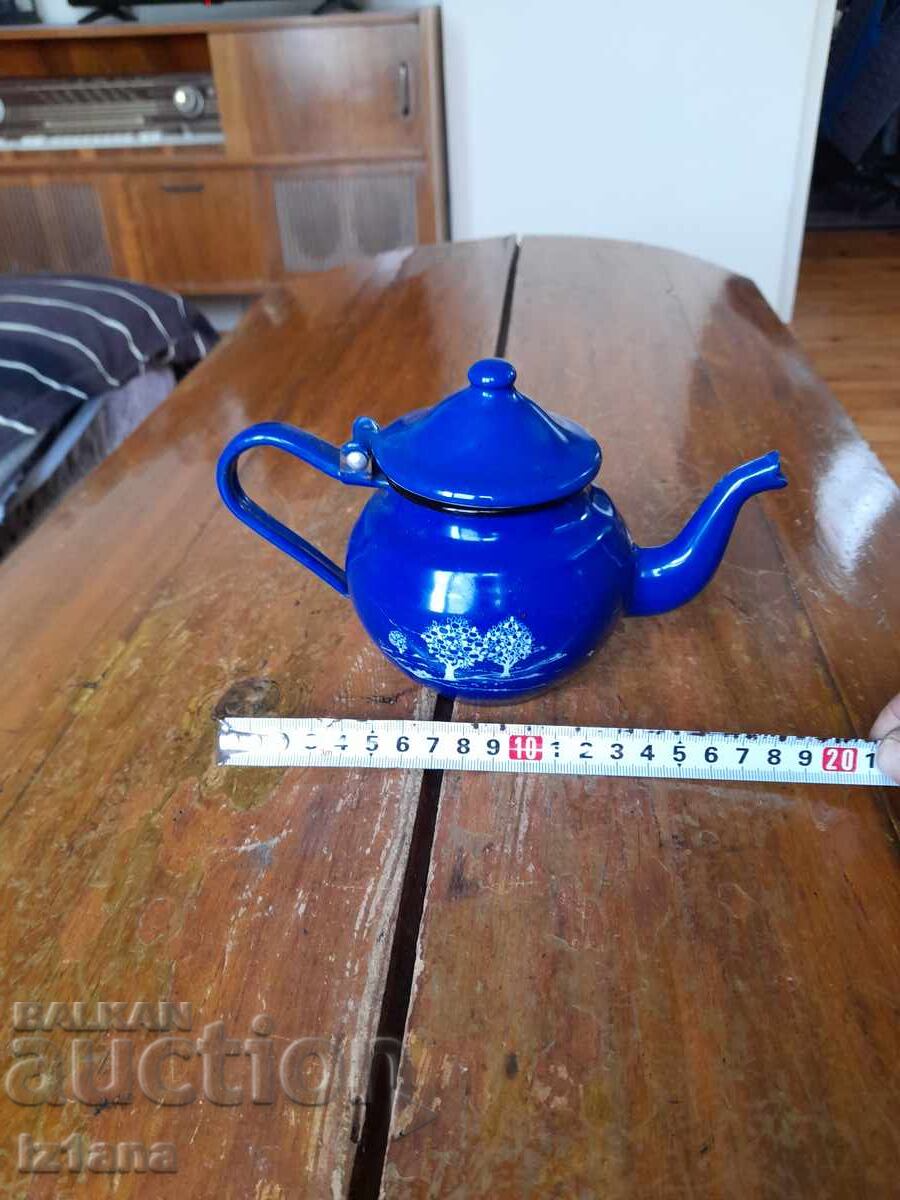 Auction Old enamel teapot Auction Old enamel teapot