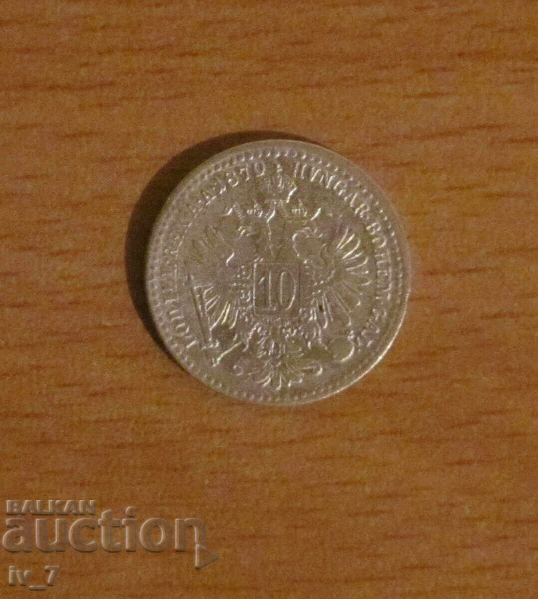 10 KREUZER 1870 Austria-Hungary - Silver
