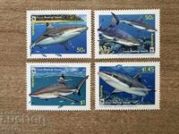 Νήσοι Κόκος - Καρχαρίες στους υφάλους των Νήσων Κόκος.(2005) MNH