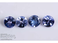 4 bucăți tanzanit 3.5mm 0.75ct tăietură rotundă nr. 1