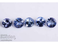 5 pieces of Tanzanite 3.5mm 0.83ct round cut