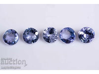 5 pieces Tanzanite 3.5mm 0.85ct round cut