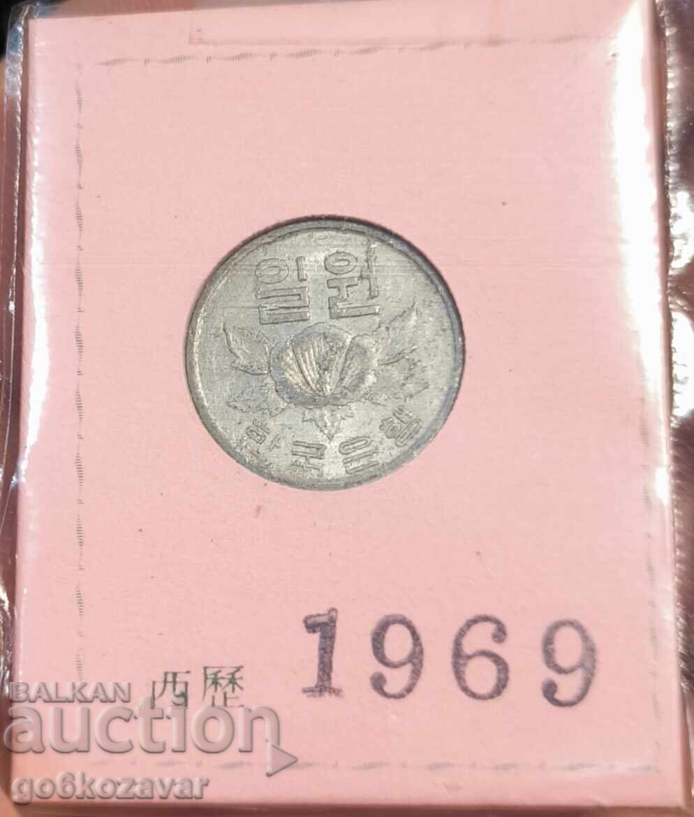 South Korea 1 Won 1969 with price 2.20 BGN | € 1.12