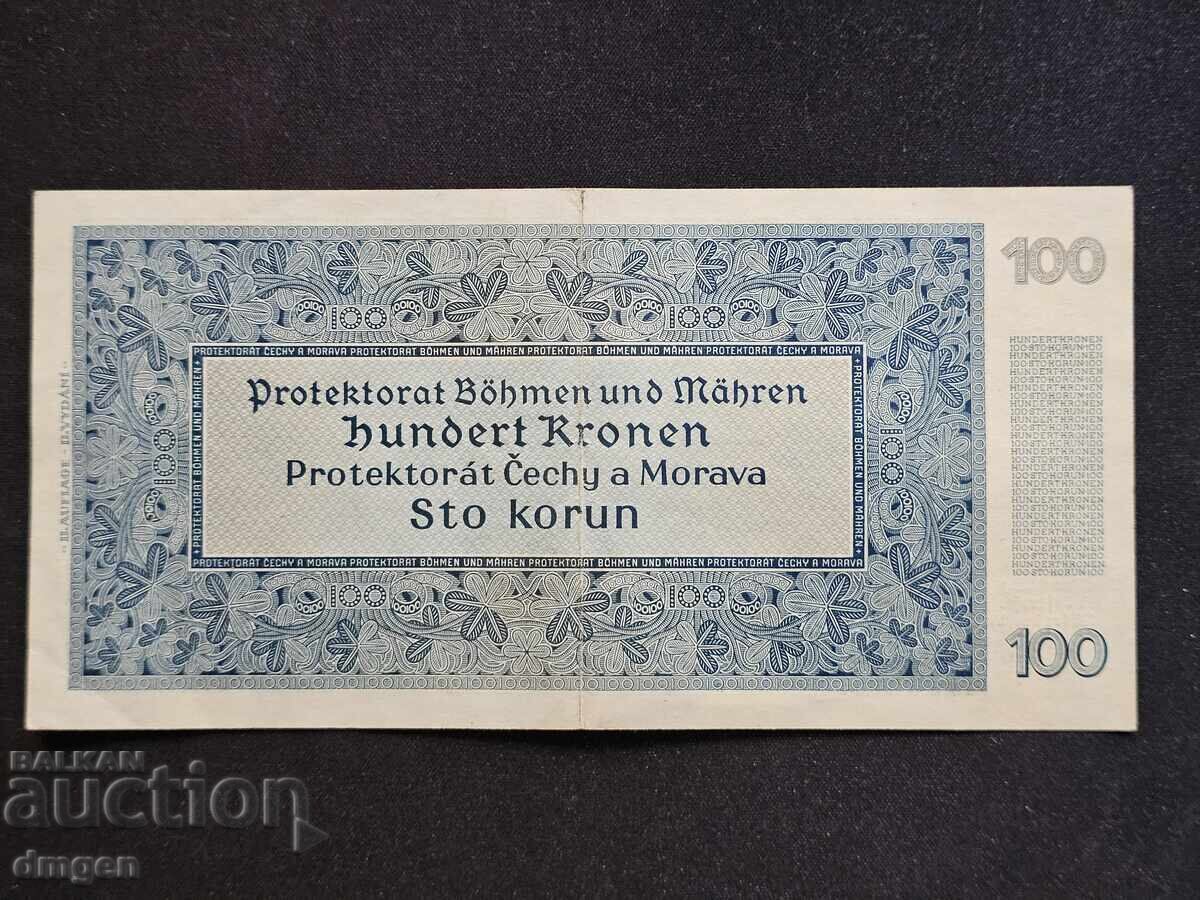 100 Korun Bohemia and Moravia 1940 with price 40.00 BGN | € 20.45